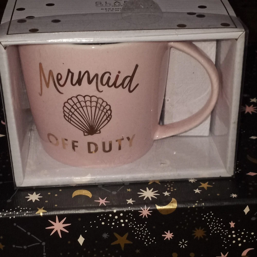 ⭐️2 for $10⭐️Pink Mermaid Off Duty Mug Brand New.